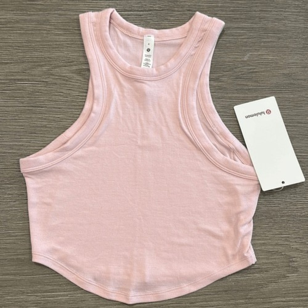 Lululemon Hold Tight Cropped Tank Top Flush Pink size 4 NWT pilates princess